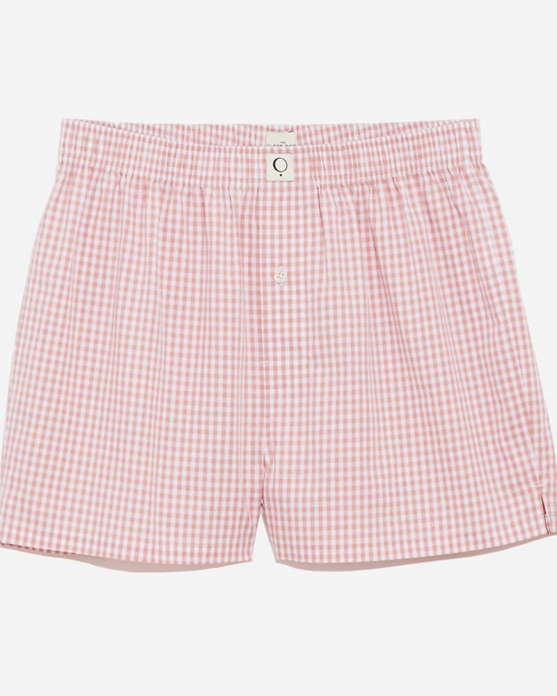 Front of a size XL Unisex Gingham Cotton Boxer in Bubbles Gingham in Bubbles Gingham by The Sleep Code. | dia_product_style_image_id:341294